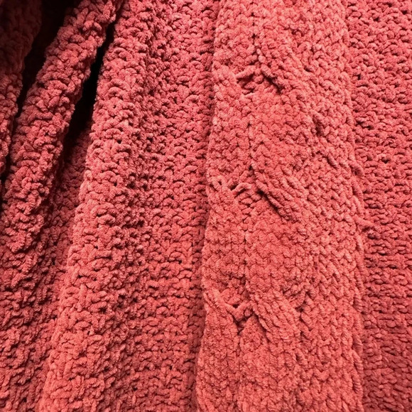 Umgee Chenille Cardigan Size XL Mauve Cozy Soft Warm Sweater Grandpa - Picture 4 of 9